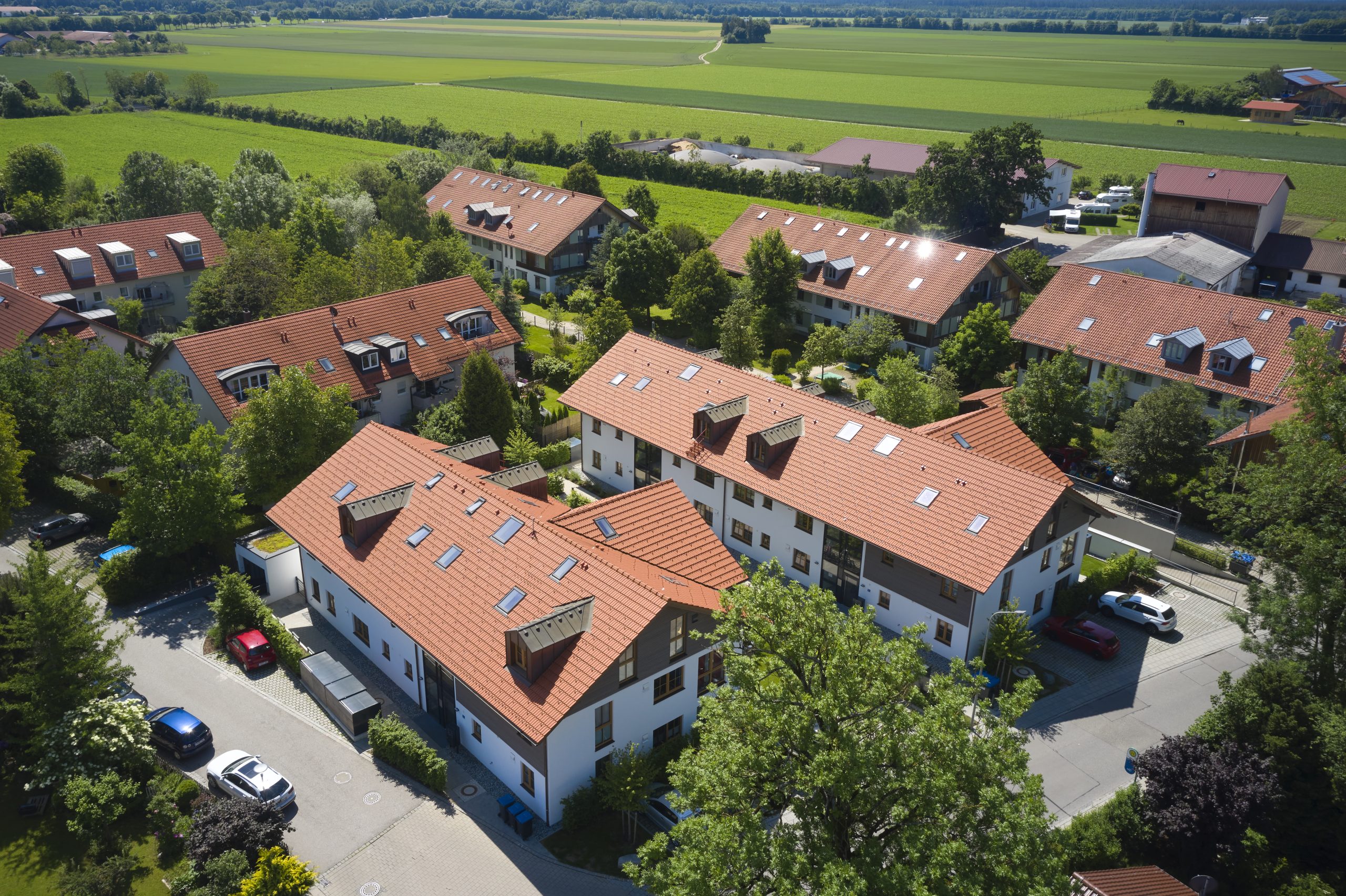Im Mitterfeld Taufkirchen, Luftbild