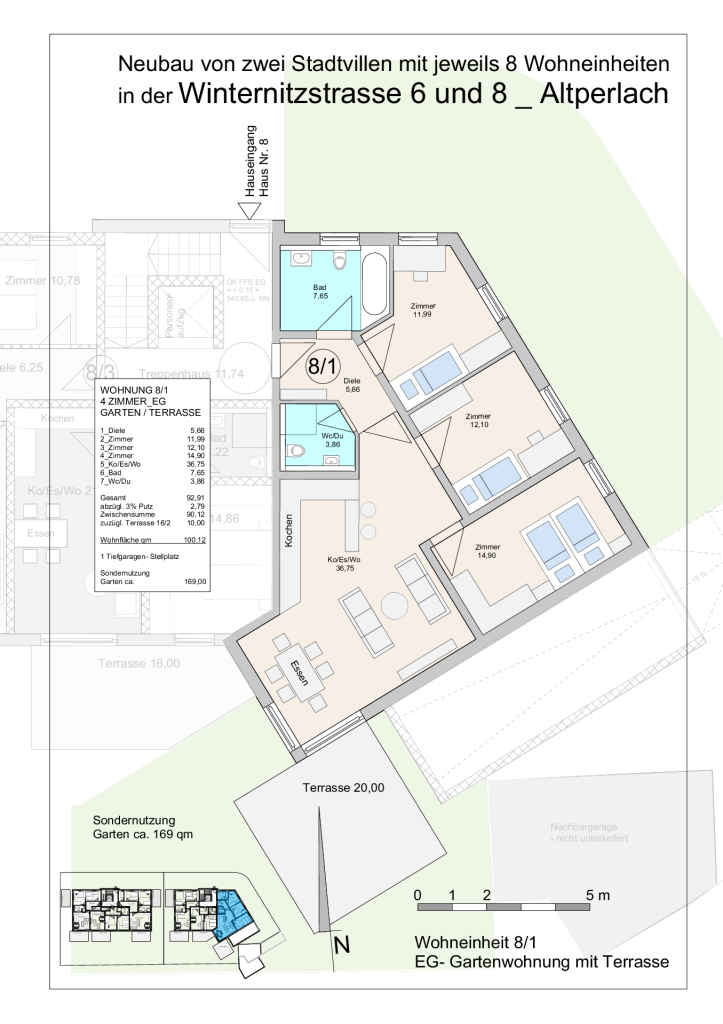 Winternitzstraße, Grundriss Wohnung WE 1