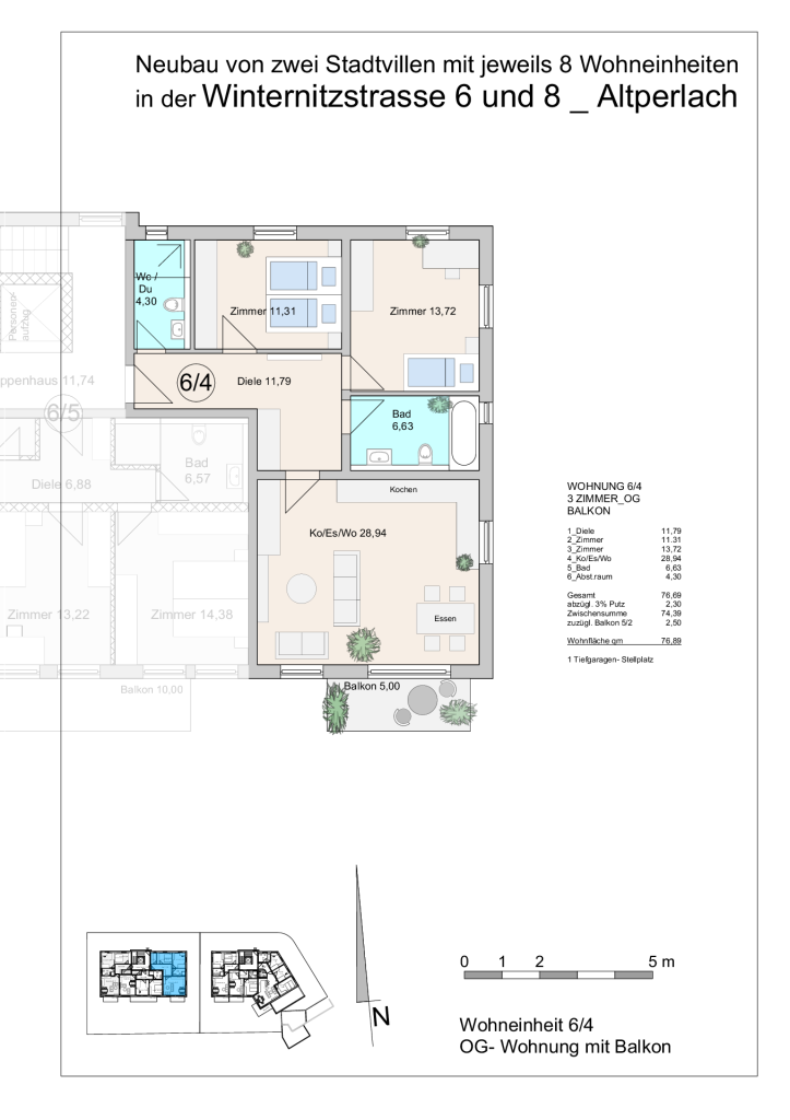 Winternitzstraße, Grundriss Wohnung WE 12
