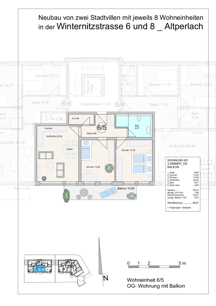 Winternitzstraße, Grundriss Wohnung WE 13