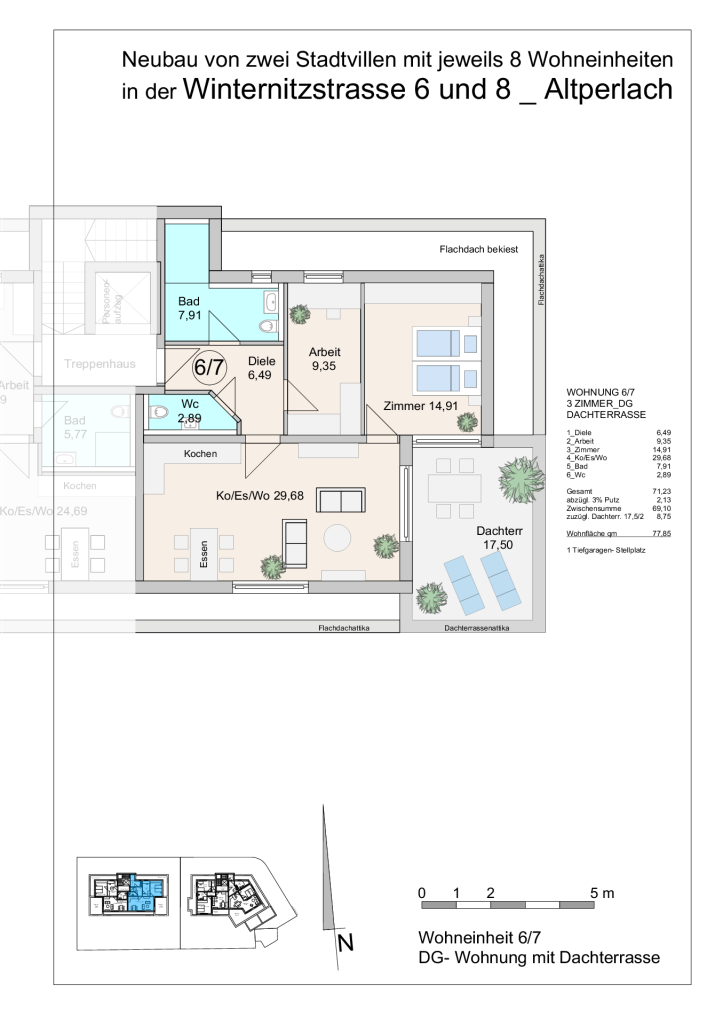 Winternitzstraße, Grundriss Wohnung WE 15