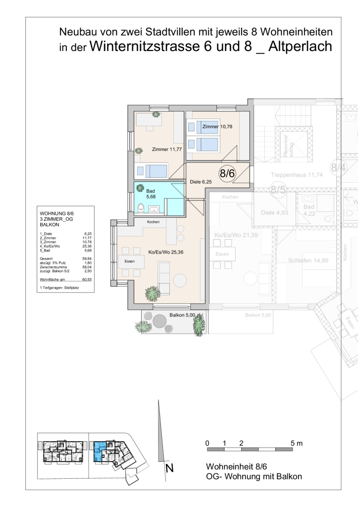 Winternitzstraße, Grundriss Wohnung WE 6