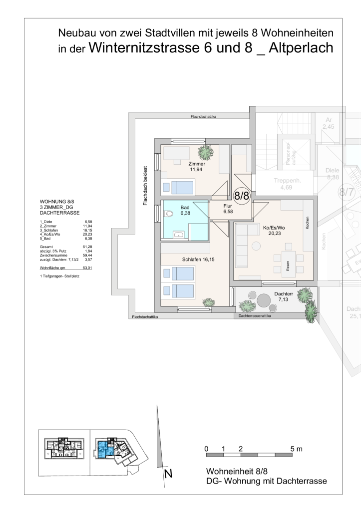 Winternitzstraße, Grundriss Wohnung WE 8