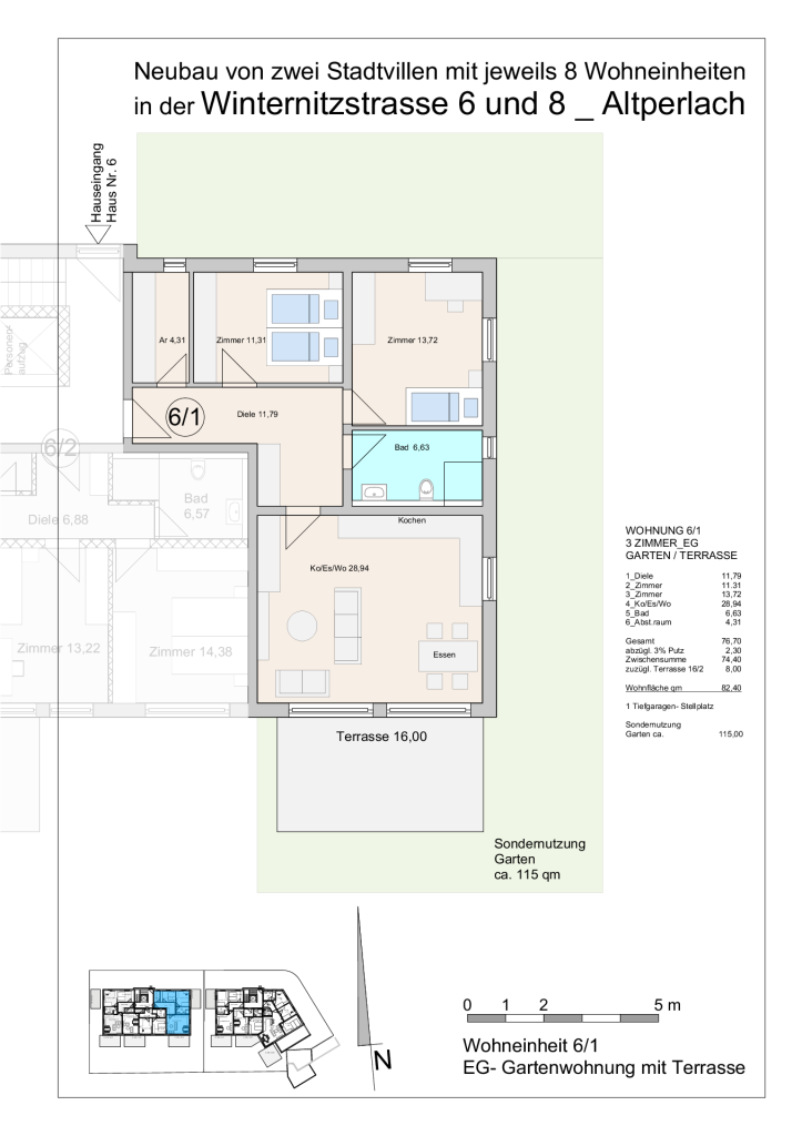 Winternitzstraße, Grundriss Wohnung WE 9